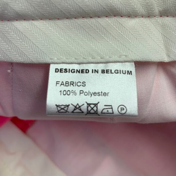 WALTER VAN BEIRENDONCK Size 32 Pink Fuchsia Polyester Flat Front Dress Pants - Picture 4 of 6